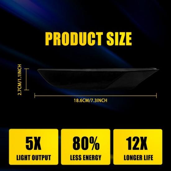 LH RH Front White Bumper LED Side Marker Light for 2004-06 Infiniti G35 Sedan X