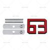It is suitable for automobile personalized three-dimensional No. 63 metal body labeling modification