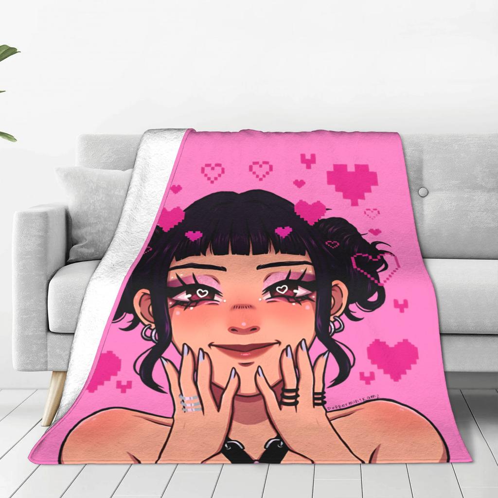 Zoey Kpop Demon Hunters Blankets  Fuzzy Vintage Breathable Throw Blankets for Bed Sofa Textile Decor