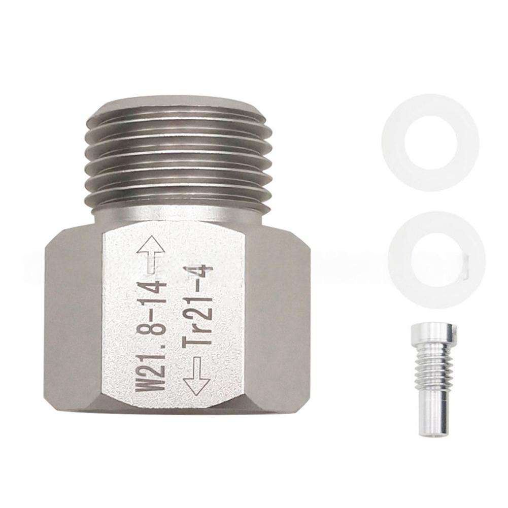 

Soda Cylinder Adaptor Tr21-4 To W21.8 -14 Convert Adapter Quick Connect Homemade Beer Barrel Regulator Replacement for Aquarium