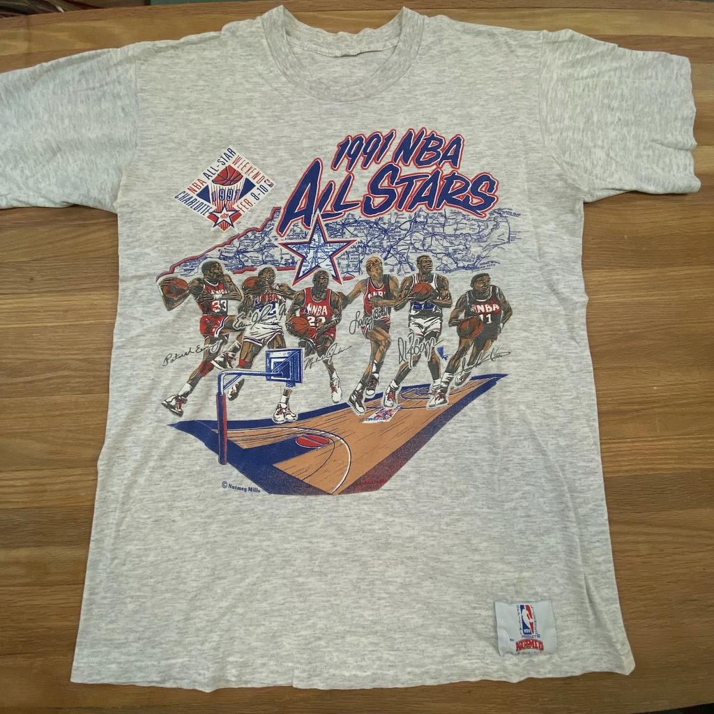 1991 NBA All Star Team T Shirt Sz L (A1663)