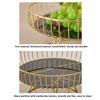 Yousheng Metal Wire Fruit Basket Round Mesh Fruit Bowl with Marble Texture Tray Modern Decorative Bread Snacks Serving Bowl for Kitchen Countertop