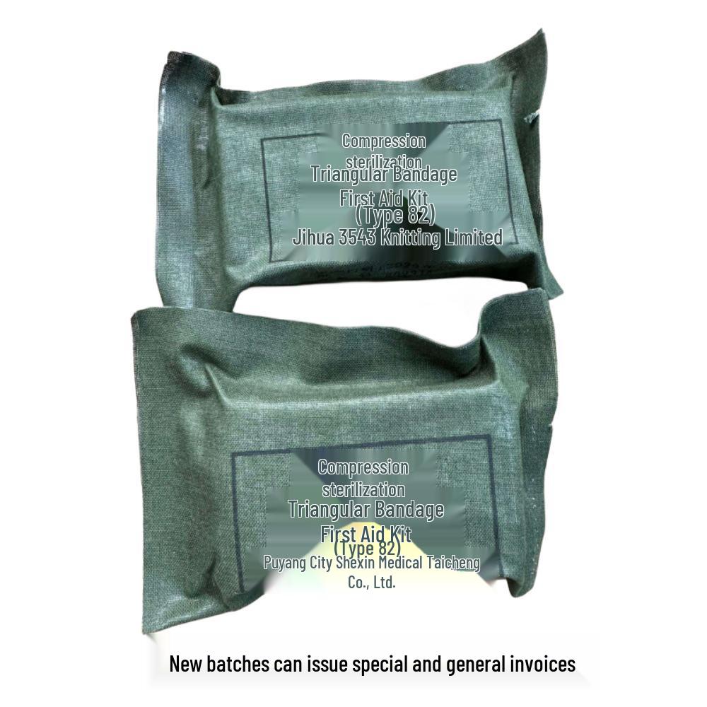 

Outdoor First Aid Kit: 82 Type Triangular Bandage & Scarf for School, Hospital, and Training Use Rescue Production