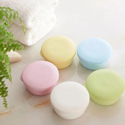 1Pcs Sealed Soap Case Travel Supplies Portable Soap Holder Soap Box  Bathroom Accessories Round Shape Plastic