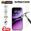 3Pcs Ultra Clear Tempered Glass for iPhone 17 16 15 14 Pro Max 16 15 14 Plus Screen Protector for iPhone 13 12 11 Pro XR XS Max