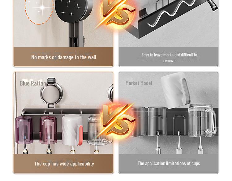 Wandmontierte Taschentuchbox und elektrischer Zahnbürstenhalter