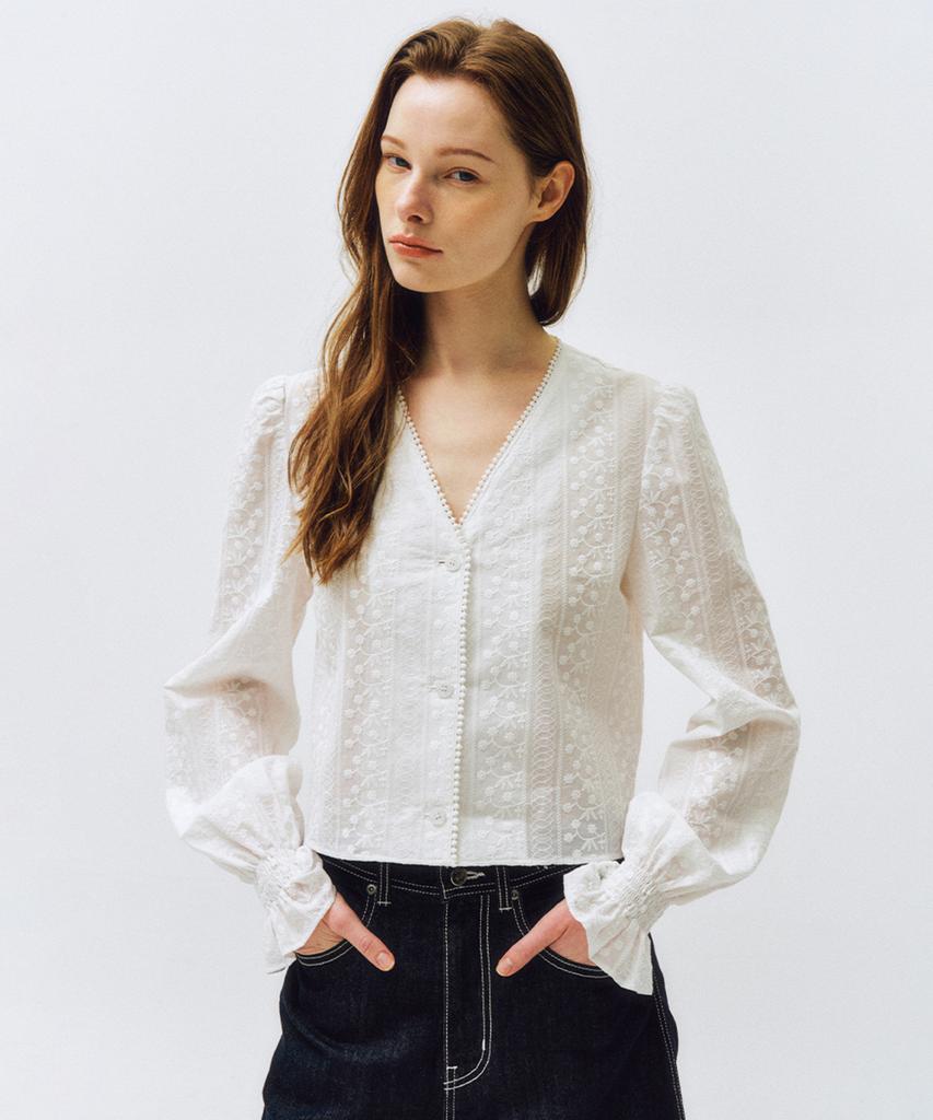 CITTA Coachella Lace Blouse Cardigan_Ctt373(White)