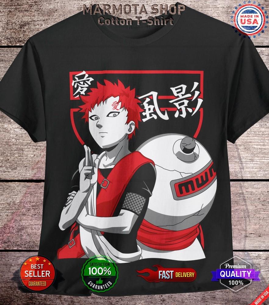 

Gaara Shirt Naruto Shippuden Sasuke Kakashi Unisex Anime Tee T-Shirt All Size L