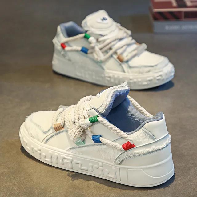 Fashion New arrival designer street sneaker men's fashion sports shoes man graffiti personality sneaker fancy skateboard hip hop shoes