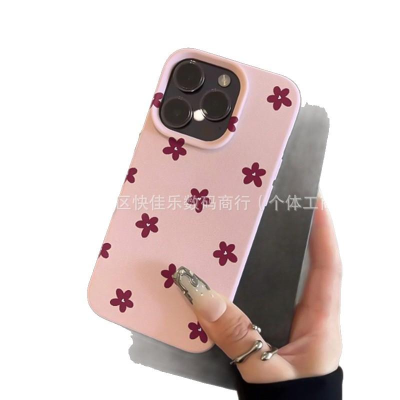 Little Red Flower Is Suitable for iPhone 16/17 Pro Max Cases, iPhone 13/14/15 Plus, and Cute 11/12