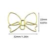 100Pcs Bowknot Shaped Cute Paper Clips Gold/ Rose Gold Anti Rust Metal Paperclips 32*22mm Compact Size Bow Shape Paper Clips