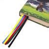 Leather Ribbon Bookmark with Woven Tape: Five-Color Page Marker and Storage Clip