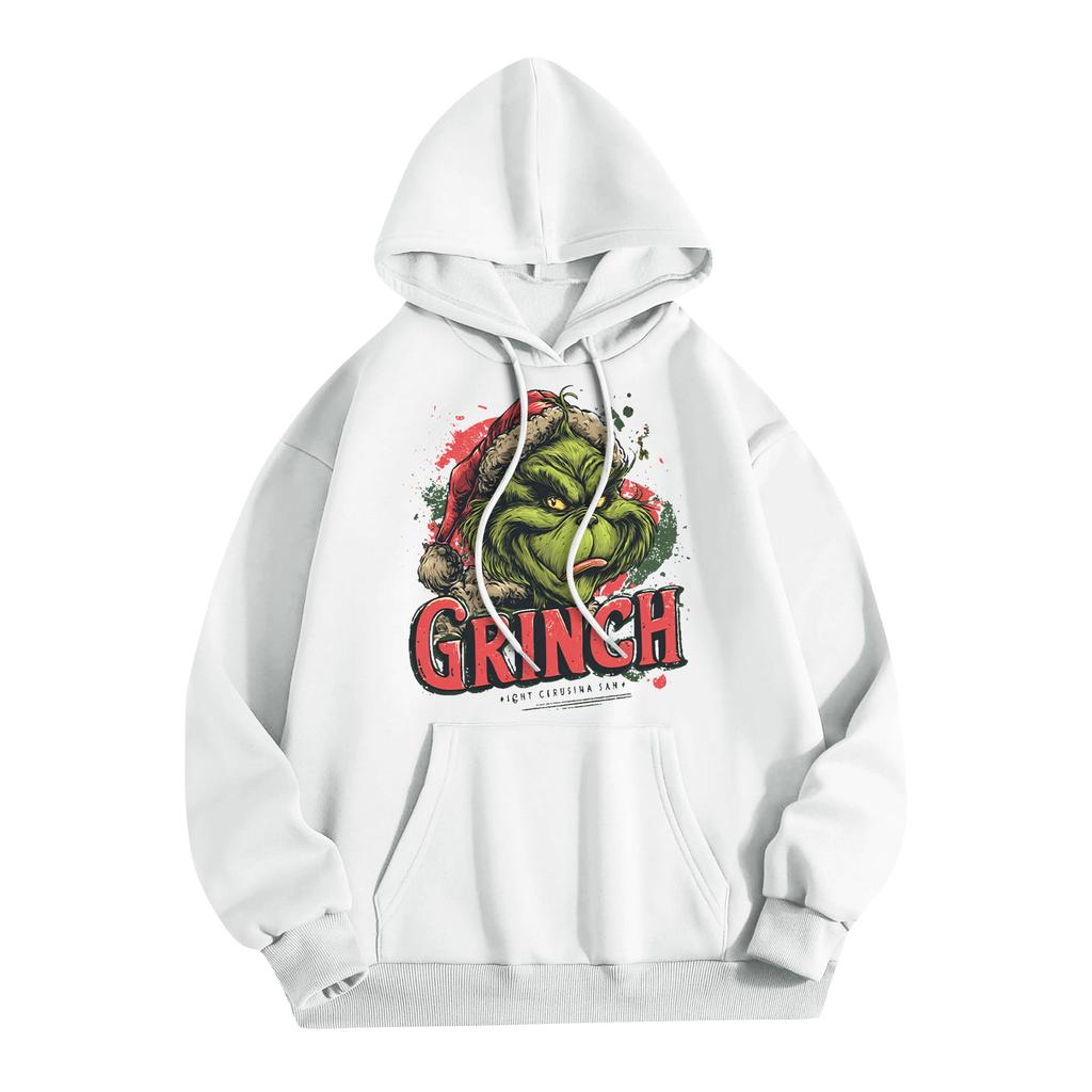 Women's Fashion Christmas Printed Casual Hooded Sweatshirt With Pockets