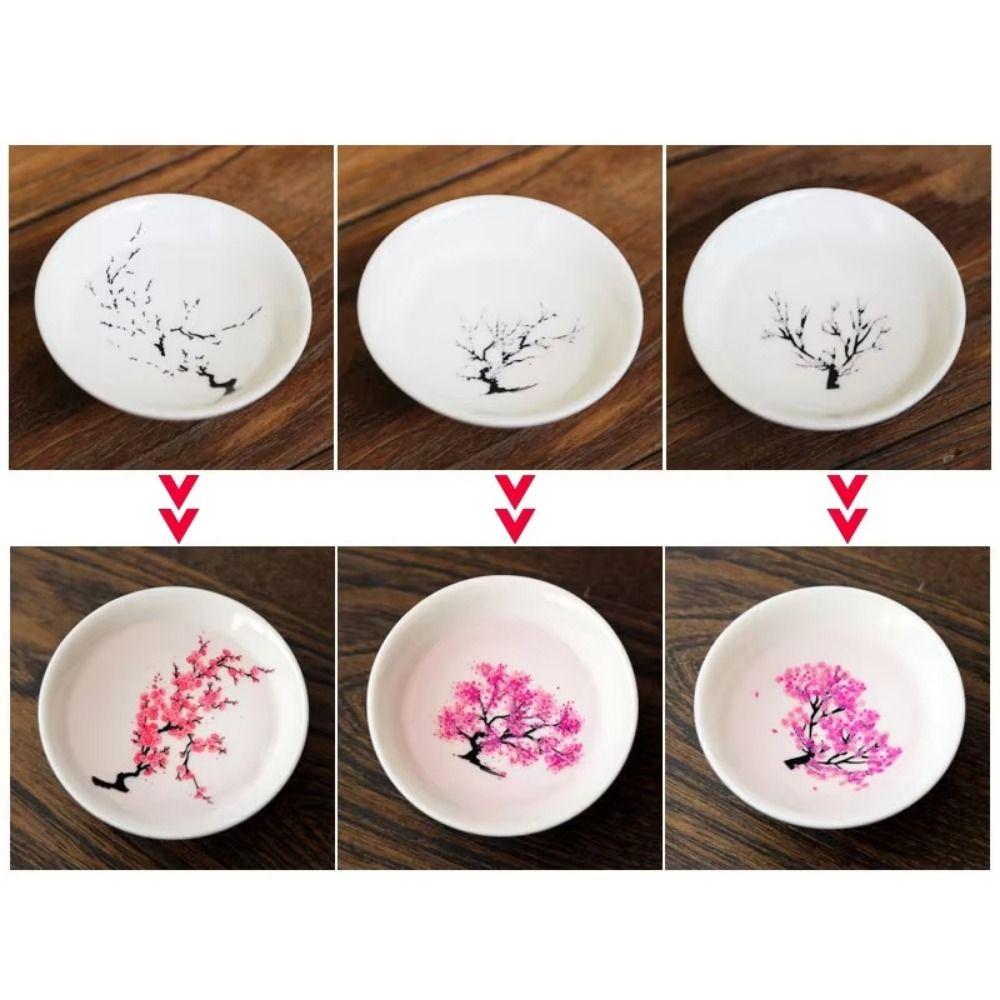 Creative Magic Sakura Cup Unique Flower Change Bowl Gift Color Changing Teacup Milk Tea