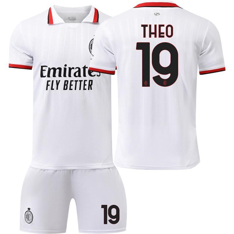2526AC Away Football Uniform No. 9 Giroud 10 Leo Milan 11 Pulisic Jersey Set