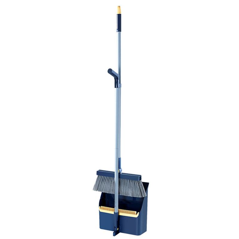 Promotion! Broom And Dustpan Set,Foldable Extendable Broom Suit,Multifunction Household Dustless Dustpan Cleaning Set
