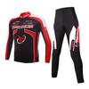 Mens Cycling Jersey Shorts Set Long Sleeve Quick Dry Breathable Mountain Road Bike Apparel