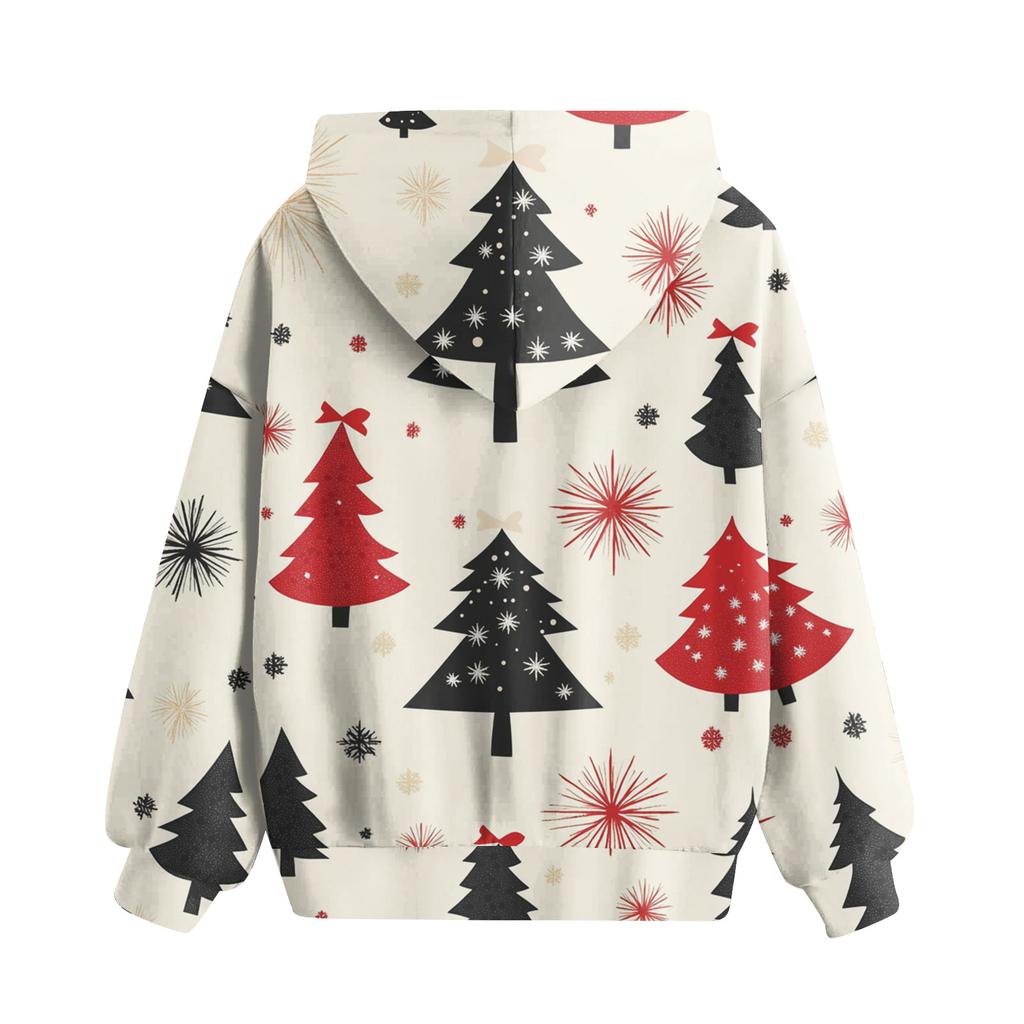 Sweatshirts For Teen Girls Hoodies Long Sleeve Drawstring Pullover Cute Oversized Hoodie Christmas Day