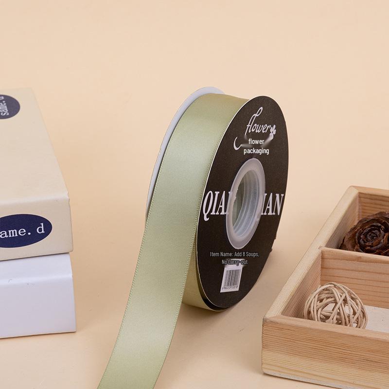Customizable Light-Colored Double-Sided Polyester Ribbon for Florist and Gift Packaging