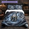 Juventus FC Pattern 3 Pieces Bedding Set Soft Microfiber Duvet Cover with Pillow Cases for Bedroom