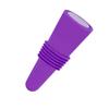 Wine Bottle Stopper Food Grade Silicone Stainless Steel 6.1x2.35cm Decorative Practical Reusable Wine Corks for Decoration Purple