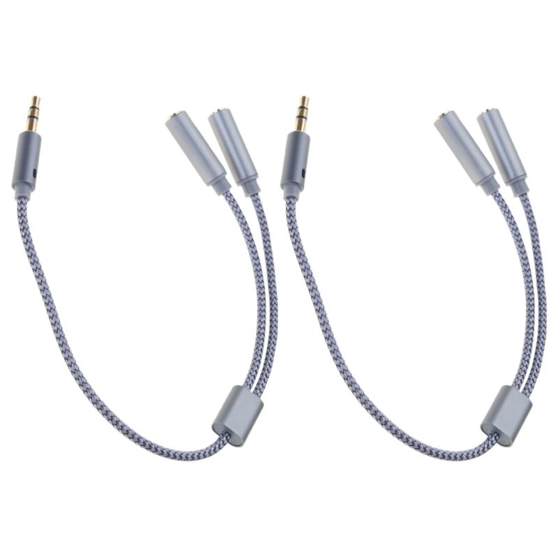 

Portable Headphone Splitter 3.5mm AUXs Splitter Cable with Gold Plate Connectors for Clear Audios and Durability Use
