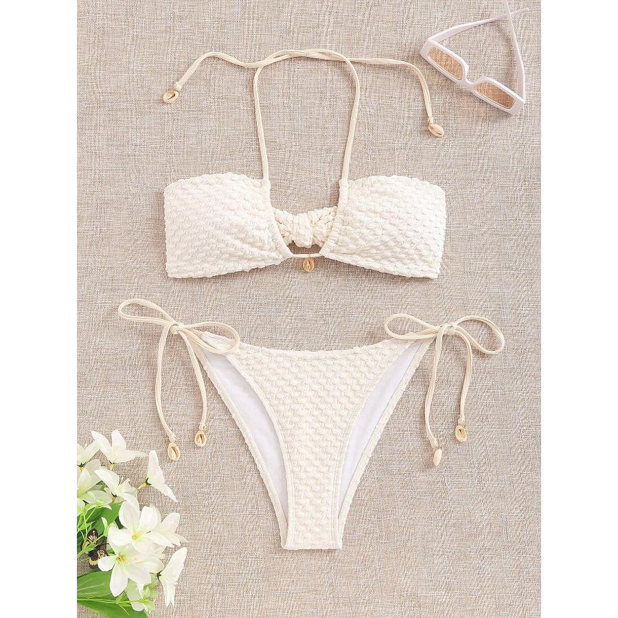Women's Two Piece Bikini Swimsuit Set Simple, Stylish, and Shell Inspired Design