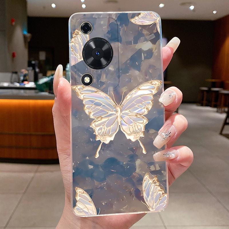 For Huawei Nova Y63 Case NovaY63 Y 63 Phone Cover Clear Silicone Fashion Flower TPU Soft Cases for Huawei Nova Y72s Back Shells