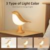Holzvogel-Nachtlicht, Touch-Steuerung, moderne, einfache Elster-LED-Nachttischlampe, kleine kabellose Schlafzimmertisch-Leselampe, Heimdekoration