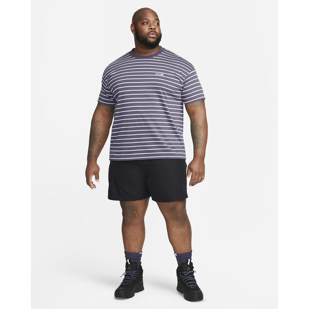 Nike Ss23 Stripe Print Short Sleeve T-Shirt Men Tops Purple FB8130-015
