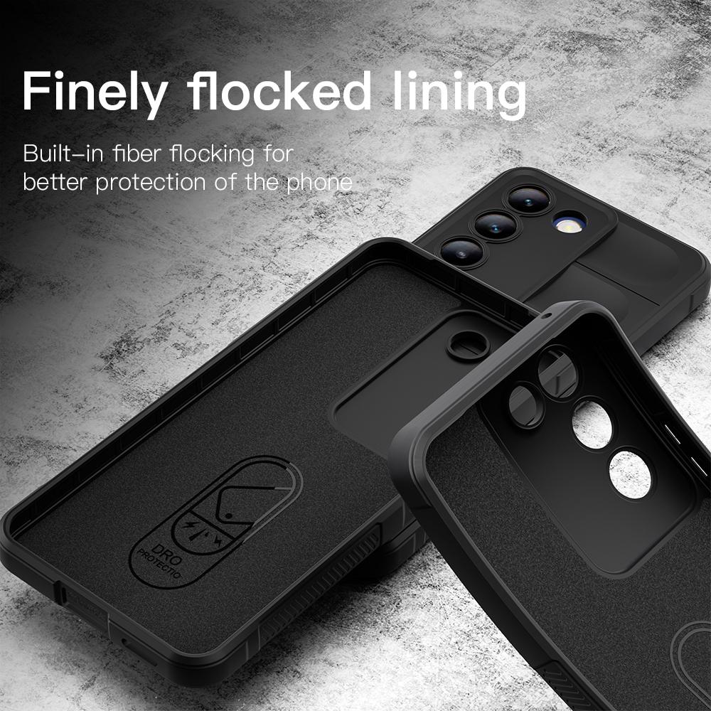 KEYSION Stoßfeste Hülle für VIVO Y100 5G Rutschfeste, weiche Silikon-Telefonrückseite für VIVO V40 SE 5G V30 SE V30 Lite 4G