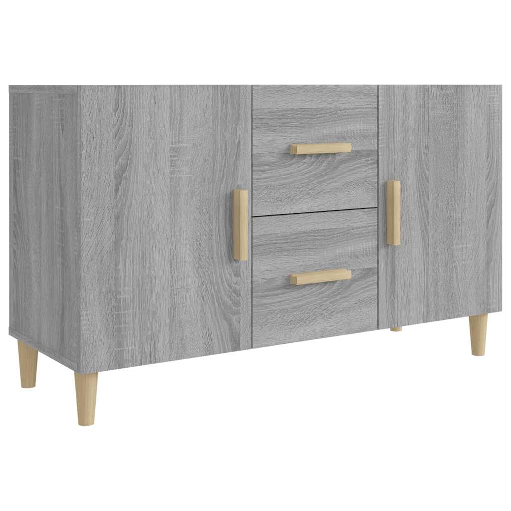 Vidaxl Komoda, Szary Dąb Sonoma, 100X36X60 Cm, Materiał Drewnopochodny