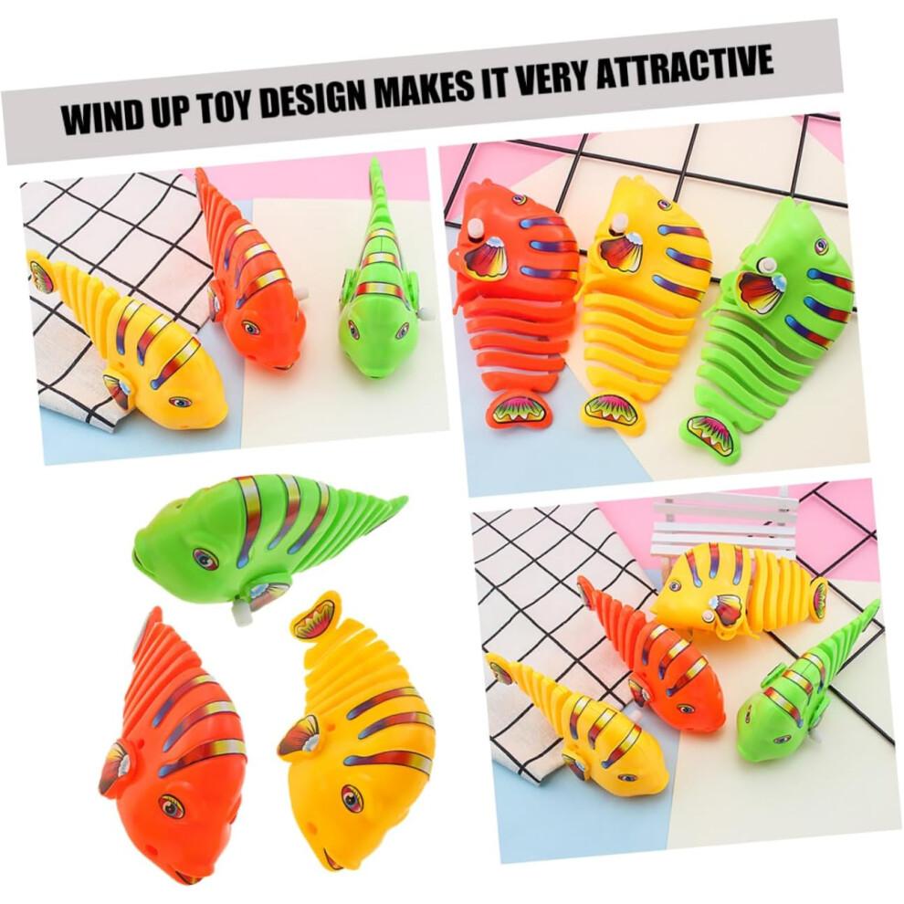 5-teiliges Aufziehspielzeug Wackeliger Fisch Lustiges Badespielzeug Fördert die sensorische Entwicklung und die Hand-Auge-Koordination und
