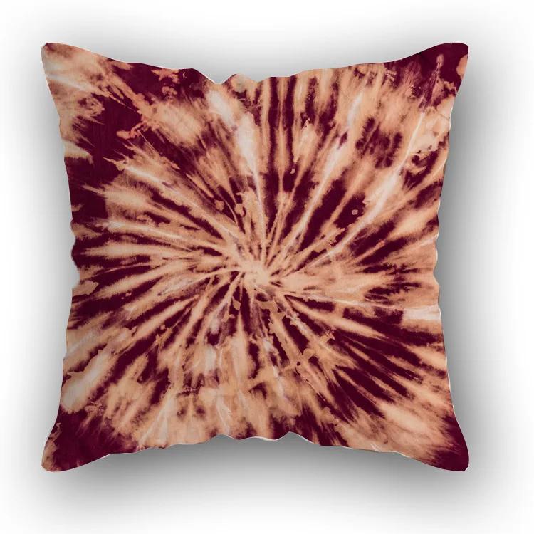 Sofa Bed  Square Pillowcases Home Decor Colorful Swirl  Bedroom Rainbow Decorative