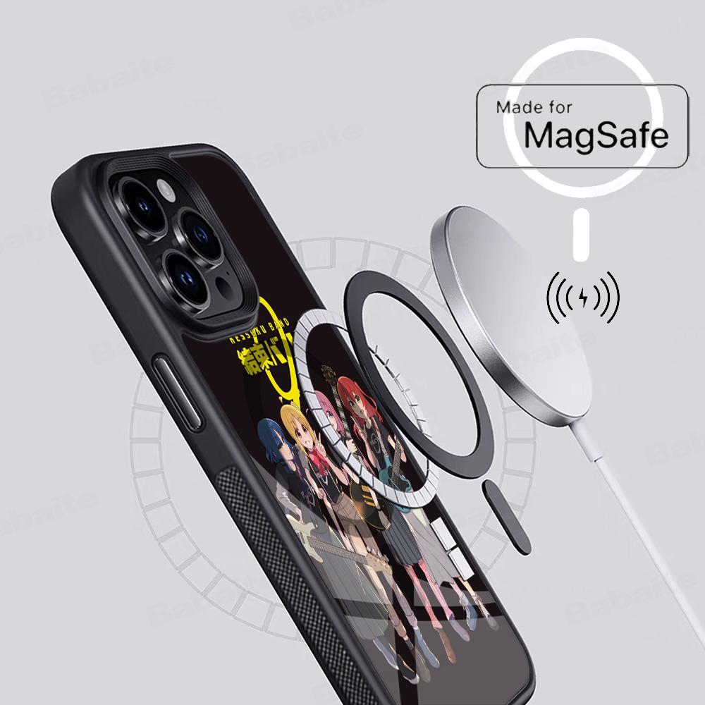 Anime B-Bocchi The Rock Phone Case Magnetic Case For IPhone 16 14 13 12 11 15 Pro Max Plus For Magsafe Wireless Charge Cover