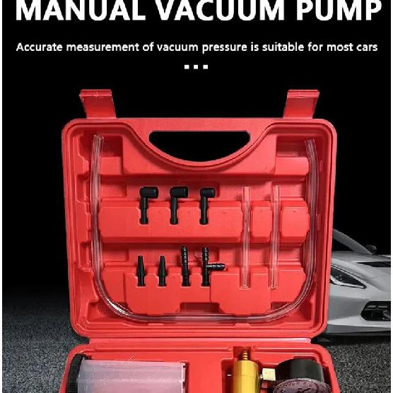 Hand Held Vacuum Pump Brake Bleeder Set Clutch Fluid Bleed Tester Tool Kit Oil Change Power Steering Fluid Bleeding Tool Kit