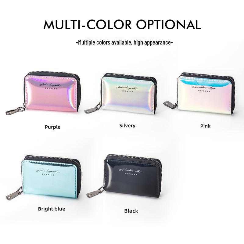 Cross-Border Laser-Design Card Holder: Stylish, Lightweight, Multifunctional Zipper Wallet