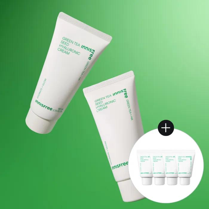 Green Tea Seed Hyaluronic Acid Cream 2 x 80mL (Tubes) + 4 x 15mL