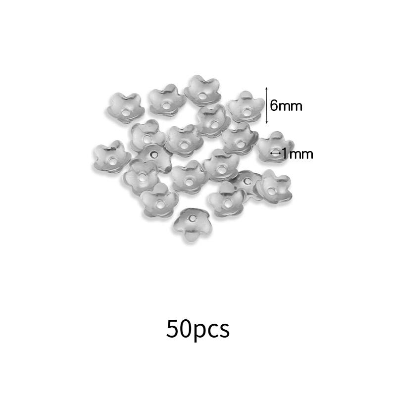 50Pcs Gold Bead Caps Metal Spacer Bead Covers Jewelry Making Findings For Bracelet Necklace Diy Craft