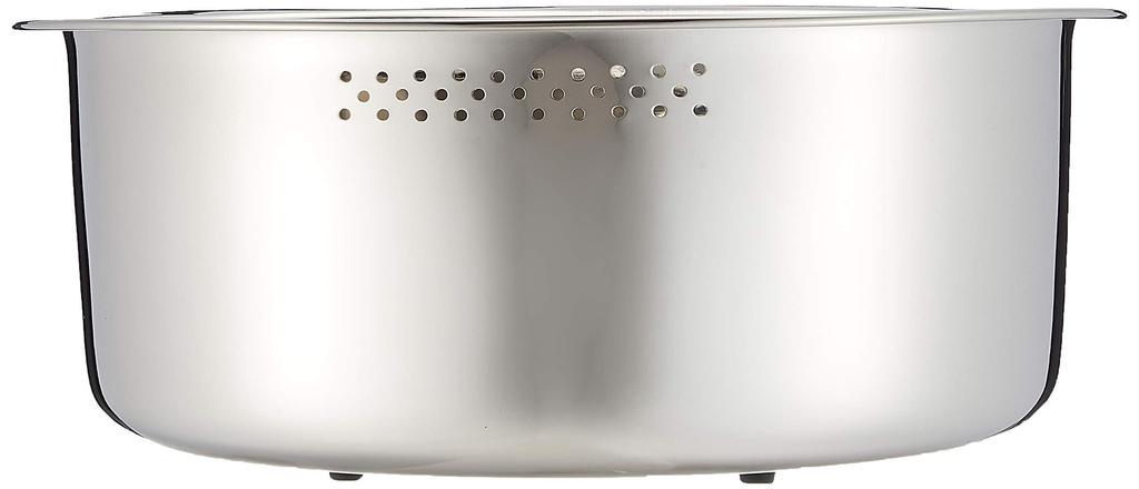 Kai Corporation Washtub with High Rubber Legs DZ1141 Silver D-shaped