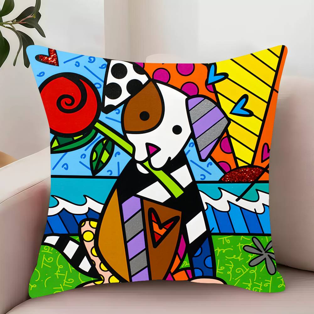 Luxury Fashion B-Brittos Art Pillow Case Decor Protective Covers Comfortable soft for Sofa Living Room Home office