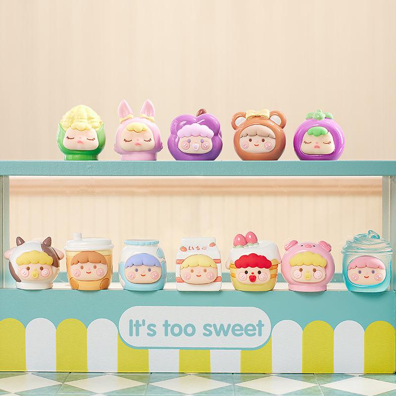 

Модная игрушка мультфильм 2D Мяу закусочная Милая слепая сумка детские игрушки Милые смоляные маленькие украшения подарок