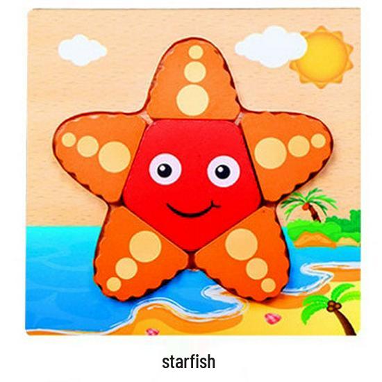 Verdicktes 3D-Holztier- und Transportpuzzle - Pädagogische Bausteine für Kleinkinder