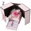 Rose Gift Box Lipstick Earrings Eternal Flower Necklace Gift Box Valentine's Day Gift Mother's Day Gift
