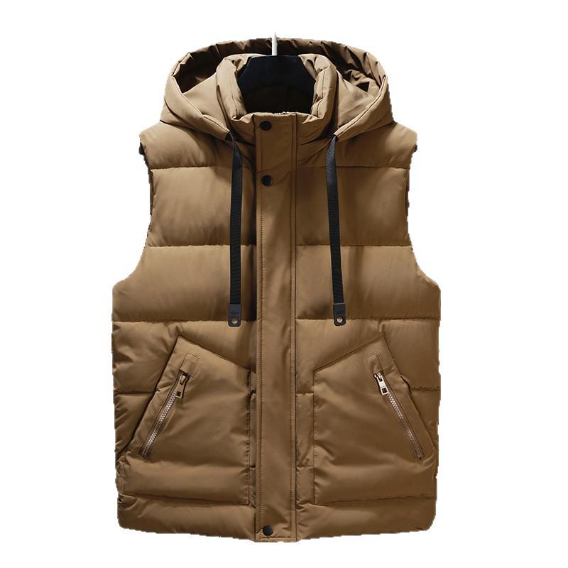 Autumn/Winter Men's Stylish Loose Cotton Vest - Trendy, Warm, Thickened Jacket