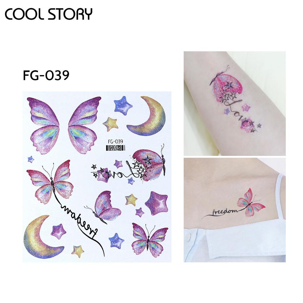 Party Stickers, Trendy Gold and Silver Embossed Valentine's Day Tattoo Stickers, Waterproof and Long-lasting Fake Tattoo Stickers