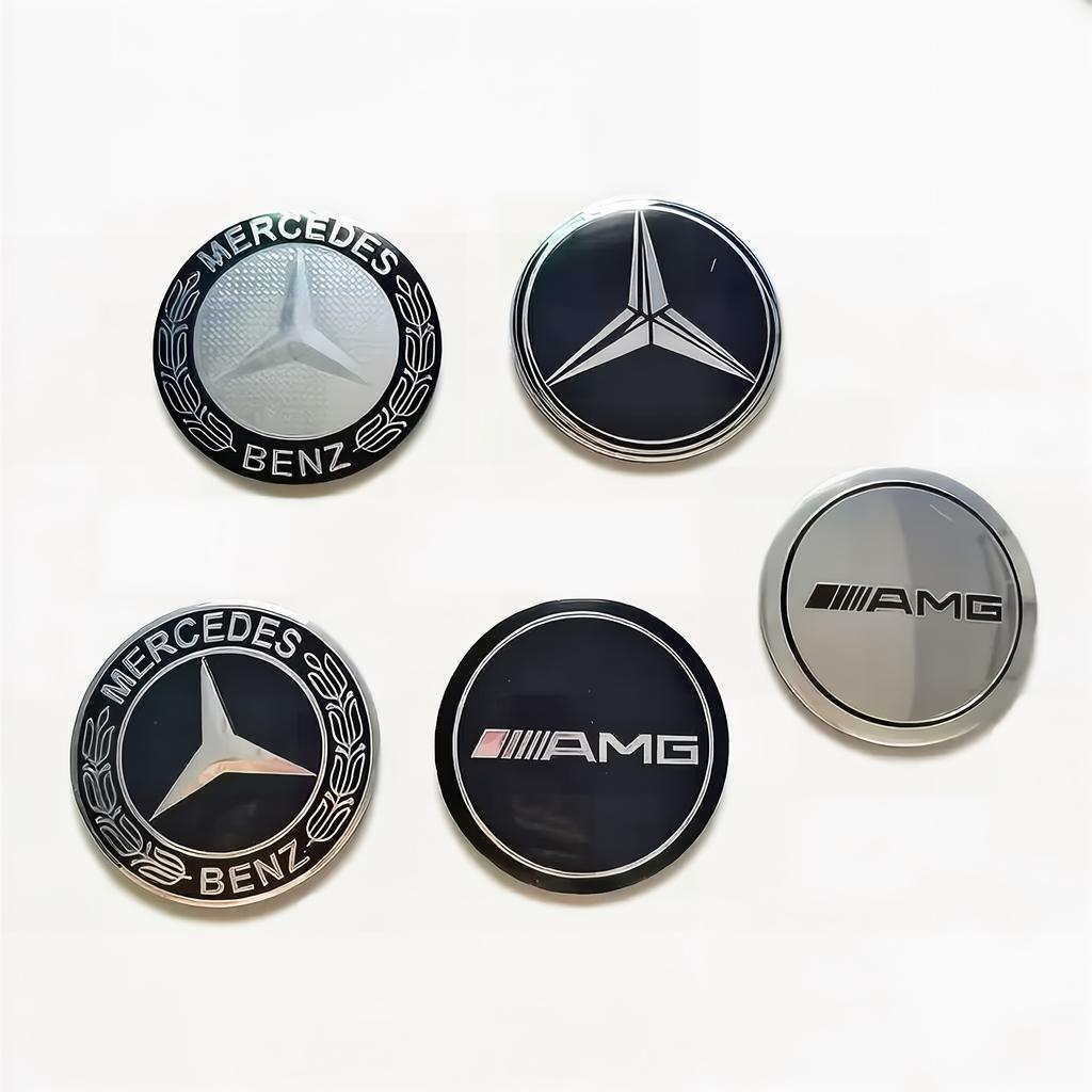 For Mercedes Benz Amg 56mm 60mm 65mm 75mm Car Wheel Center Hub Cap Emblem Sticker For Mercedes Benz W204  W213 W221 W177 W246 GLA GLC CLABSAW DM1