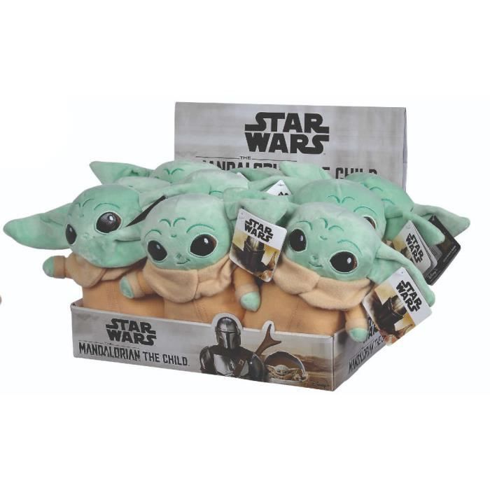 Peluche - simba - bébé yoda mandalorien - 18 cm - blanc - mixte