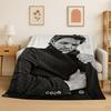Fashion Pedro Pascal Star Flannel Blanket Soft Warm Throw Blanket for Bedroom Living Room Bed Travel Camping Picnic Gift Kids