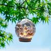 Christmas Snowman Hanging Decoration 2D Flat Snow Scene Sphere Ornament Festive Snowman Decoration for Christmas Tree Mantel Party Decor